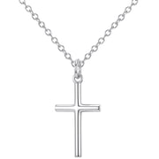 S925 Sterling Silver Plated Cross Necklaces for Women Cross Pendant Chain Catholic Religious Christian Birthday Graduation Jewelry Gifts Teen Her Adults Mom Wif