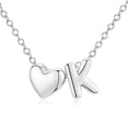 thumbnail image 1 of APSVO S925 Sterling Silver Plated Love Heart Initial Necklaces for Women Girls Letter K Pendant Chain Birthday Graduation Jewelry Gifts Teen Mom Her Wife Kids Age Ideas, 1 of 6