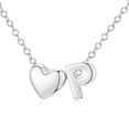 thumbnail image 1 of APSVO S925 Sterling Silver Plated Love Heart Initial Necklaces for Women Girls Letter P Pendant Chain Birthday Graduation Jewelry Gifts Teen Mom Her Wife Kids Age Ideas, 1 of 6