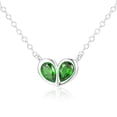 thumbnail image 1 of APSVO S925 Sterling Silver Plated Love Heart Necklaces for Women May Birthstone Pendant Chain with Green Emerald Birthday Mothers Day Graduation Anniversary Jewelry Gifts Teen Mom Her Wife, 1 of 8