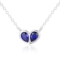 thumbnail image 1 of APSVO S925 Sterling Silver Plated Love Heart Necklaces for Women September Birthstone Pendant Chain with Blue Sapphire Birthday Mothers Day Graduation Jewelry Gifts Teen Mom Her Wife, 1 of 8