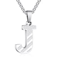 thumbnail image 1 of APSVO Silver Initial Necklaces for Men Boys Stainless Steel American Flag Letter J Pendent Chain Birthday Graduation Fathers Day Jewelry Gifts Teen Him Dad Boyfriend Male Son Adults Kids Age Ideas, 1 of 5