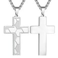 thumbnail image 1 of APSVO Silver Soccer Themed Cross Necklaces for Men Teen Boys Team Game Day Sports Athlete Stuff Accessories Chain Pendant Birthday Age Christmas Jewelry Gifts Stocking Stuffers for Kids, 1 of 6