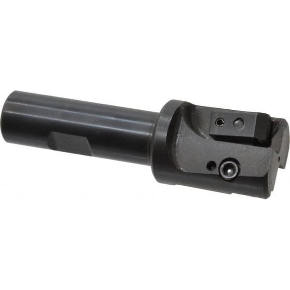 APT 1-1/4" Cut Diam, 0.65" Max Depth, 3/4" Shank Diam, Weldon Shank, 3-7/8" OAL Indexable Square-Shoulder End Mill