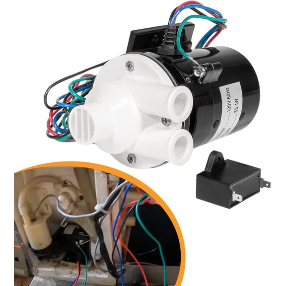 APTA92P10WD1 Water Pump Motor Assembly Fits for Hoshizaki Ice Machine Includes Capacitor Replacement for KM500MAH, KM630MAH, KM900MAH