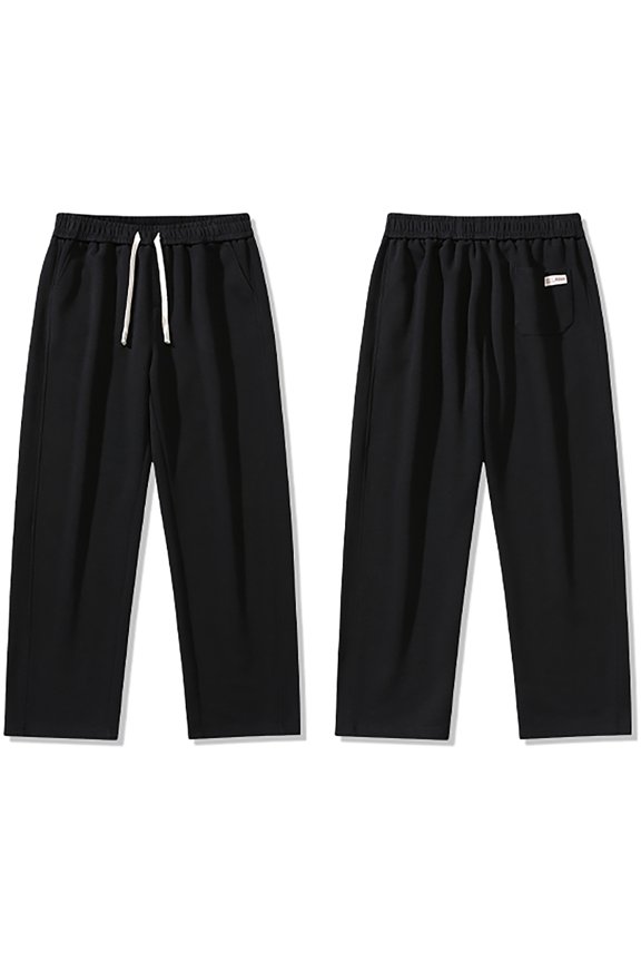 Cotton Loose-Fit Wide-Leg Casual Trousers for Men