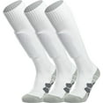 thumbnail image 1 of APTESOL Knee High Soccer Socks Team Sport Cushion Socks for Boys Girls Men Women [3-Pair White,XS], 1 of 7