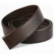 APTESOL Men's 3.5cm Wide Genuine Leather Girdles without Buckle, Minimalist Business Belt