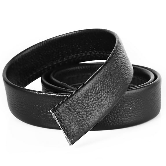 APTESOL Men's 3.5cm Wide Genuine Leather Girdles without Buckle, Minimalist Business Belt
