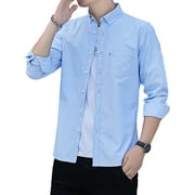 APTESOL Men's Long Sleeve Casual Shirt Solid Color