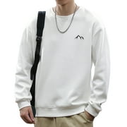 APTESOL Men's Long Sleeve Pullover T-Shirt with Round Neck