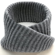 APTESOL Winter Wool Neck Warmer Unisex Dual-layered Knitted Scarf