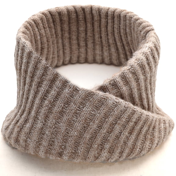 APTESOL Winter Wool Neck Warmer Unisex Dual-layered Knitted Scarf