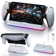 APTGAME Charging Stand for PS Portal, PlayStation Portal Charging Dock with 7 RGB Light Modes, PS5 Portable PS Portal Holder Base with Magnetic Connector PlayStation Portal Accessories