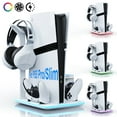 thumbnail image 1 of APTGAME Cooling Station for PS5 Slim & PlayStation 5 Pro Console,Headset Holder PS5 Accessories Dual Controller Charging Station for PS 5 Controllers, 7 RGB Light, Don fit the regular PS5, 1 of 10