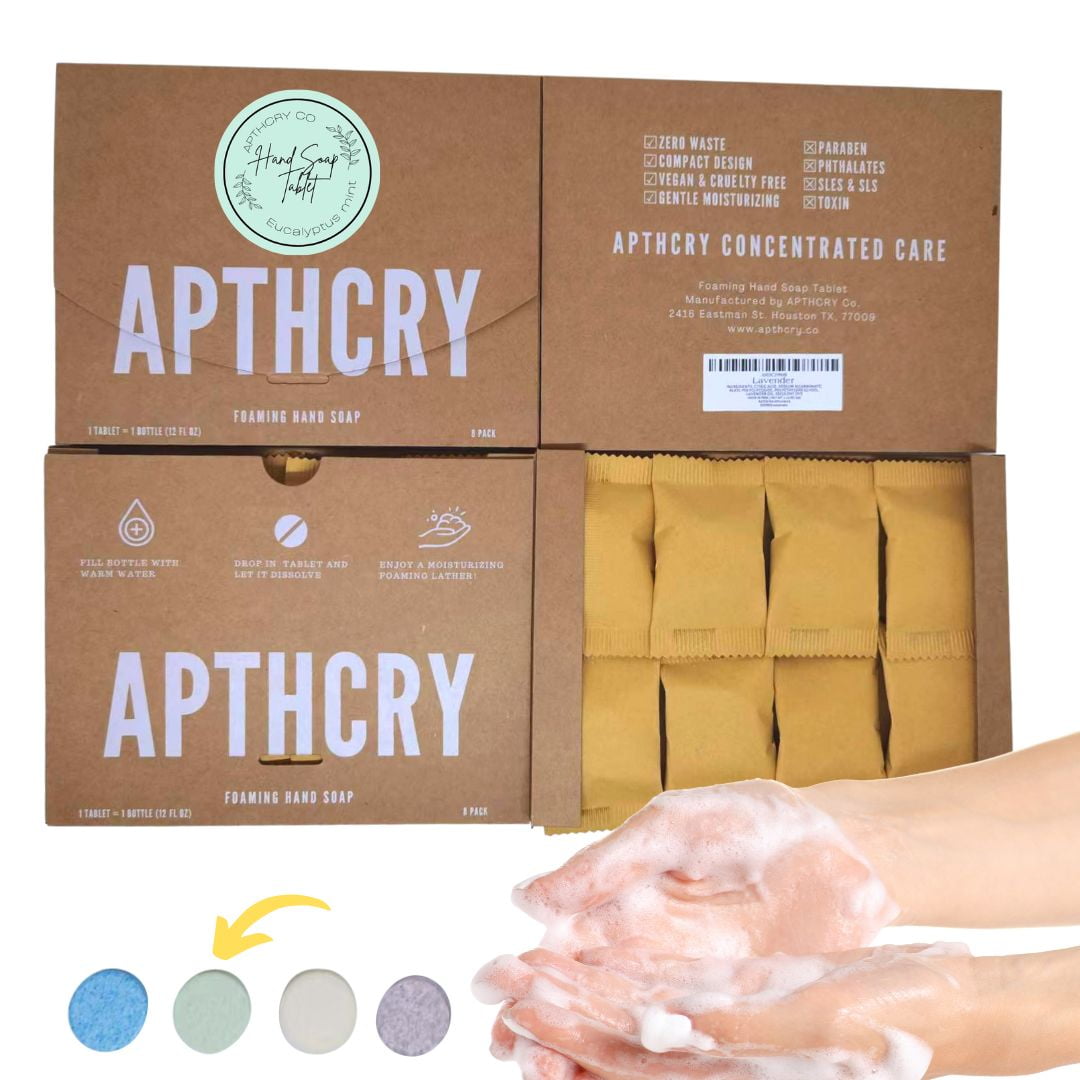 APTHCRY Foaming Soap Refills Foaming Hand Soap Tablet 8 Pack 96 fl oz total (makes 8x12 fl