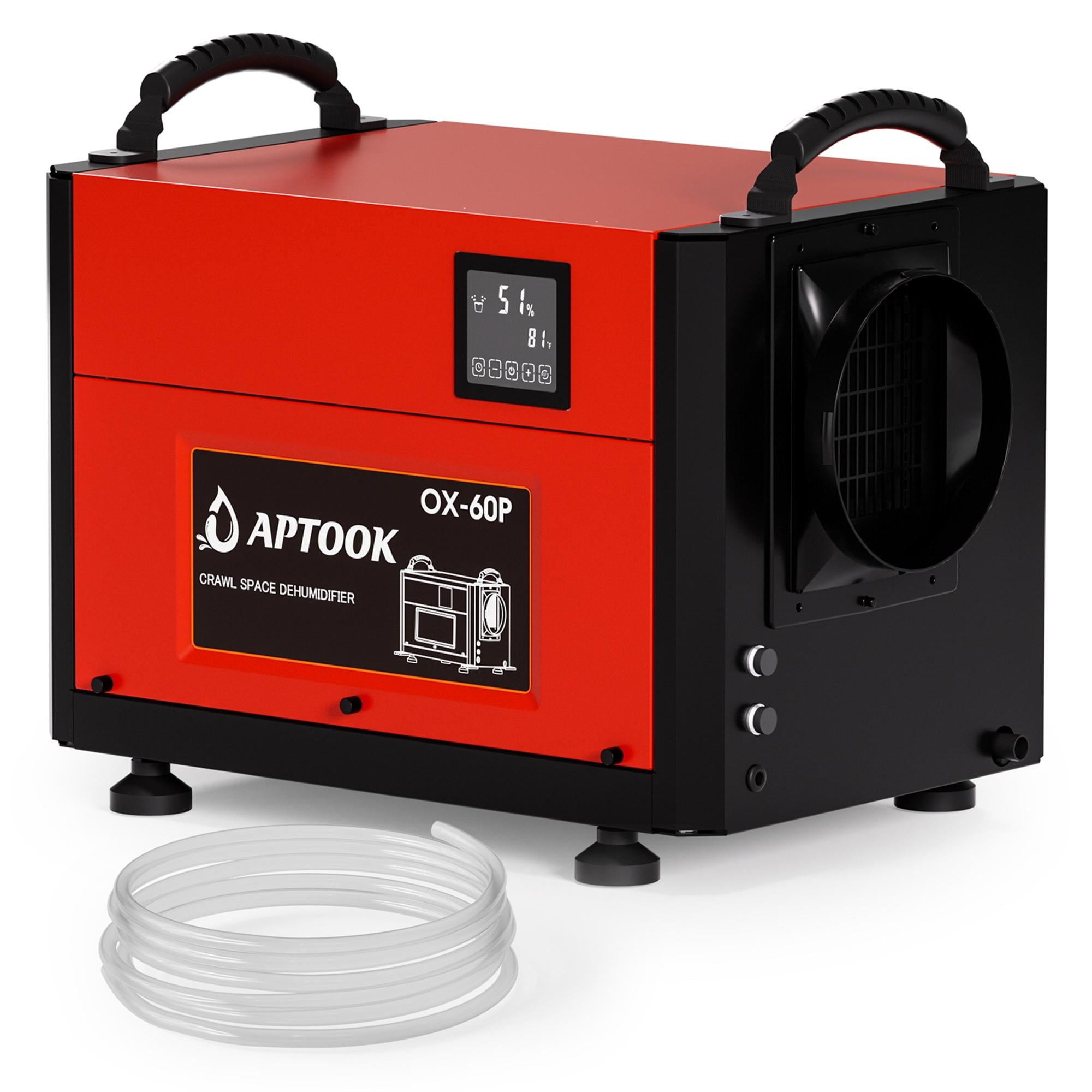 APTOOK 110 Pint Dehumidifier for Basement, Commercial Dehumidifier with Drain Hose, Crawl Space Industrial Dehumidifier, up to 1,300 Sq.ft, Auto Defrost
