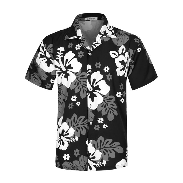 APTRO Men’s Short Sleeve Shirts Hawaiian Shirts Aloha Party Shirts Beach Shirts Casual Button