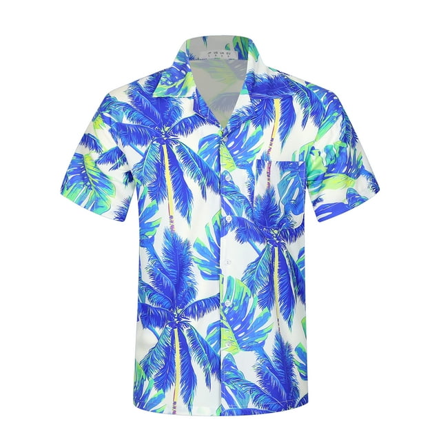 APTRO Men’s Short Sleeve Shirts Hawaiian Shirts Aloha Party Shirts ...