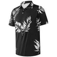 thumbnail image 1 of APTRO Mens Golf Shirt Short Sleeve Floral Polo Shirt Dry Fit Printed Performance Moisture Wicking Collared Polo Shirt Black01 MPO10 XL, 1 of 8
