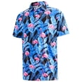 thumbnail image 1 of APTRO Mens Golf Shirt Hawaiian Polo Shirt Short Sleeve Dry Fit Performance Moisture Wicking Collared Polo Shirt With Print Flamingo Blue MPO04 L, 1 of 7