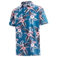 thumbnail image 1 of APTRO Mens Golf Shirt Hawaiian Polo Shirt Short Sleeve Dry Fit Performance Moisture Wicking Collared Polo Shirt With Print Flower Blue MPO08 M, 1 of 8