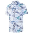 thumbnail image 1 of APTRO Mens Golf Shirt Short Sleeve Floral Polo Shirt Dry Fit Printed Performance Moisture Wicking Collared Polo Shirt Palm Tree White MPO35 2XL, 1 of 7
