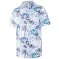 thumbnail image 1 of APTRO Mens Golf Shirt Short Sleeve Floral Polo Shirt Dry Fit Printed Performance Moisture Wicking Collared Polo Shirt Palm Tree White MPO35 S, 1 of 7