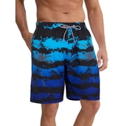 APTRO Mens Swim Trunks 9'' Mesh Liner Quick Dry Swim Shorts Board Shorts Bathing Suit Swimsuit Summer Beach Shorts Blue MK28 3XL