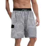 APTRO Mens Swim Trunks 9 Mesh Liner Quick Dry Swim Shorts Board Shorts Bathing Suit Swimsuit Summer Beach Shorts Gray MK36 M