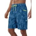 thumbnail image 1 of APTRO Mens Swim Trunks 9'' With Pockets Quick Dry Swim Shorts Board Shorts Bathing Suit Swimsuit Summer Beach Shorts Geometric Pattern Dark Blue L, 1 of 6