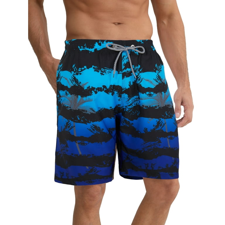 APTRO Mens Swim Trunks Mesh Liner Swimming Shorts Board Shorts Quick Dry Summer Beach Shorts Blue MK28 3XL