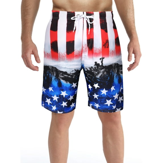 APTRO Mens Swim Trunks Mesh Liner Swimming Shorts Board Shorts Quick Dry Summer Beach Shorts Multiple-colored MK44 S