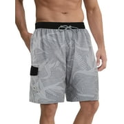 APTRO Mens Swim Trunks Swimming Shorts Board Shorts Quick Dry Summer Beach Shorts Black MK129 2XL