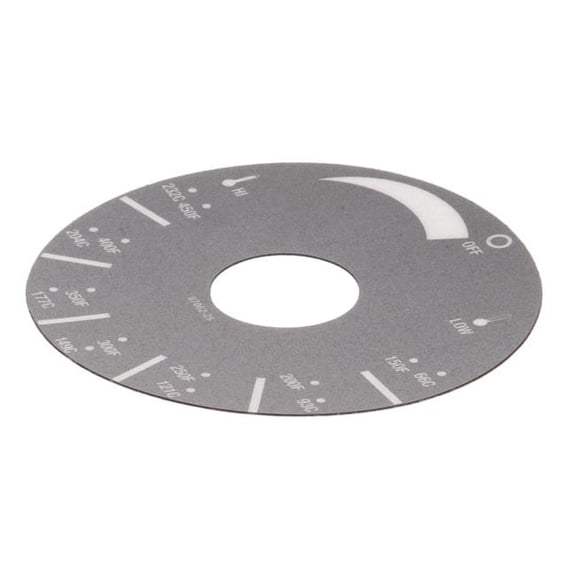 APW Wyott AS-8706225 Dial Plate Decal