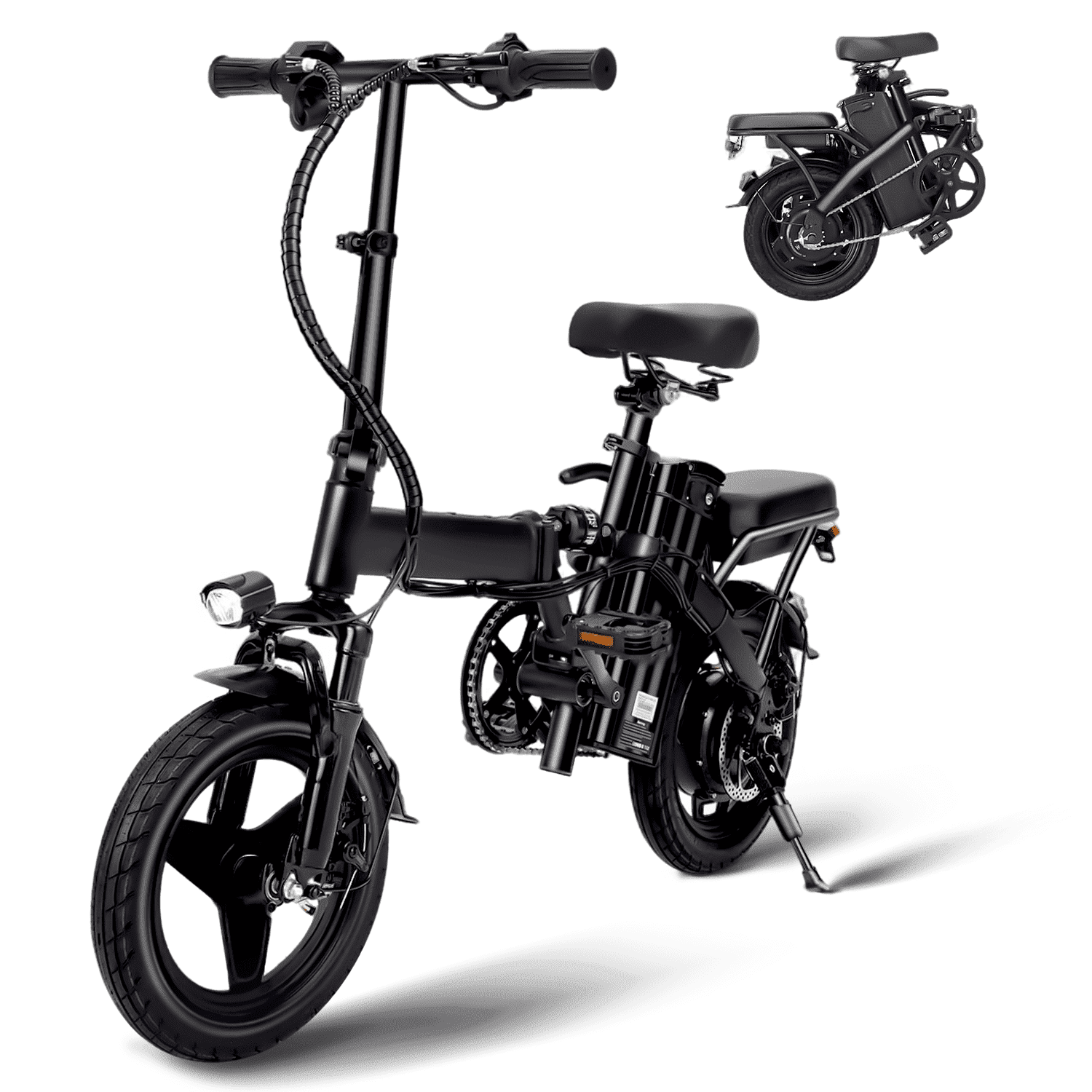 APYEAR 14" Folding Electric Bike 20 Miles, 500W Peak Electric Bicycle for Adults,  Ebike Speed of 15MPH, 48V 8Ah Battery Electric Bike Suitable for Commuting‌ UL 2849