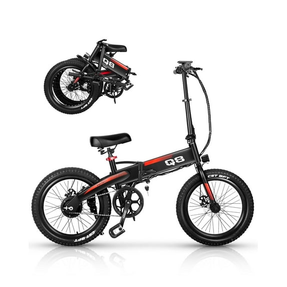 APYEAR Electric Bike for Adults,20" Folding Ebike,20+ Miles,48V Battery,20Mph,750W Peak Electric Bicycles