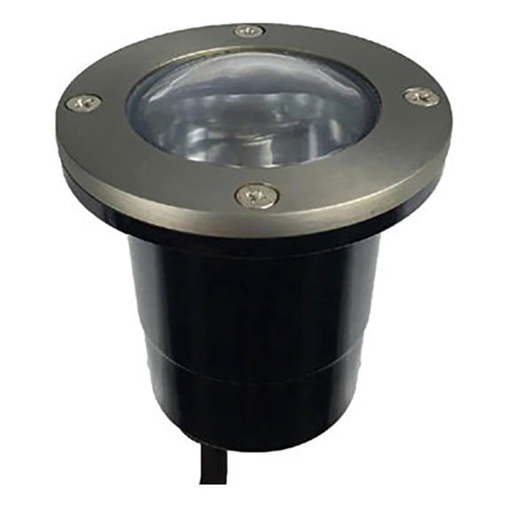 AQ Lighting Metal & Composite Well Light with Open Face Cover in Satin Nickel