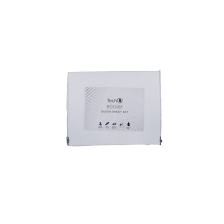 AQ Textiles Be Sheet Set Tech 5 800-Thread Count Sheets 4-Pc White Queen New