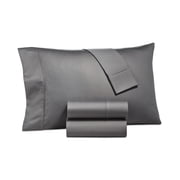 AQ Textiles Camden Sateen 1250 Thread Count 4 Pieces Sheet Set, Queen, Gray