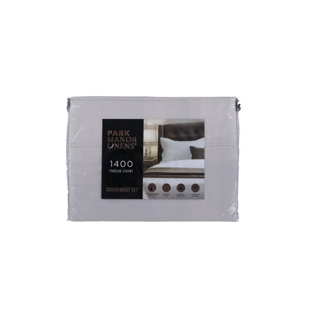 AQ Textiles Park Manor Bed Sheet Set 1400 Thread Count Sheets 4 Piece Grey New