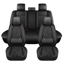 AQBDDBQ Car Seat Cover Fit for Chevrolet/Chevy Trailblazer 2021-2025 Premium Leather Seat Protectors with Lumbar Support,Waterproof Auto Cushions Black,Full Set(2 Row 5 Seats)