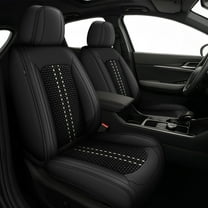 AQBDDBQ Car Seat Covers Front Seats for Dodge Durango 2007-2024: Breathable Cooling Ice Silk Leather Seat Covers Cushion Compatible Airbag(Black,Front Row)