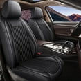 thumbnail image 1 of AQBDDBQ Car Seat Covers Full Set Fit for Kia Spectra 2002-2009:Full Set Breathable Leather Vehicle Seat Cushion Suitable for All Seasons Black,Full Set(5 Seat), 1 of 8