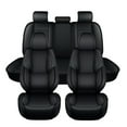 thumbnail image 1 of AQBDDBQ Car Seat Covers Full Set for Hyundai Santa Fe 2009-2025 Waterproof Comfort Luxury Leather Seat Cover Carseat Protector Black,Full Set(5 Seats), 1 of 10