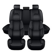 AQBDDBQ Car Seat Covers Full Set for Lexus LS 460/500 2007-2023 Luxury Leather Seat Cover Automotive Seat Protector Automotive Interior Black,Full Set5 Seats