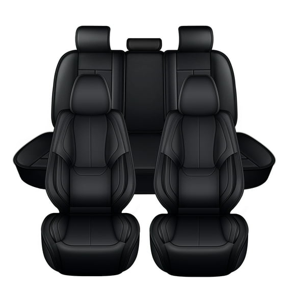 AQBDDBQ Car Seat Covers Full Set for Volvo S80 2001-2016 Luxury Leather Seat Cover Automotive Seat Protector Automotive Interior Black,Full Set(5 Seats)