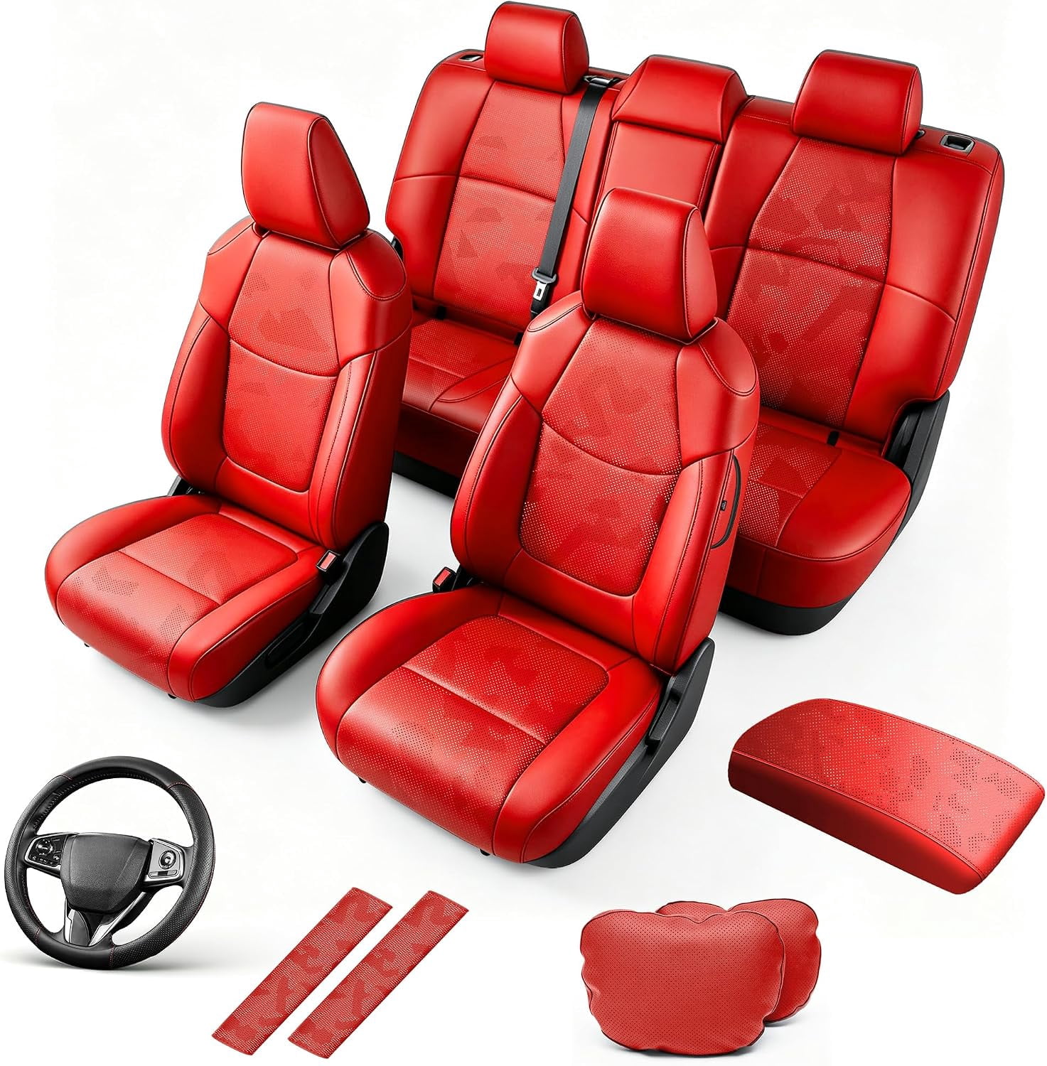 AQBDDBQ Custom Fit Camo Red Seat Covers for Toyota Corolla Cross 2022 ...