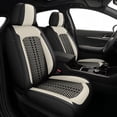 thumbnail image 1 of AQBDDBQ Front Car Seat Covers for Ford Fusion 2010-2020: Ice Silk Leather Seat Covers Cushion Breathable Cooling Comfort 4 Season(Beige,Front Row), 1 of 9