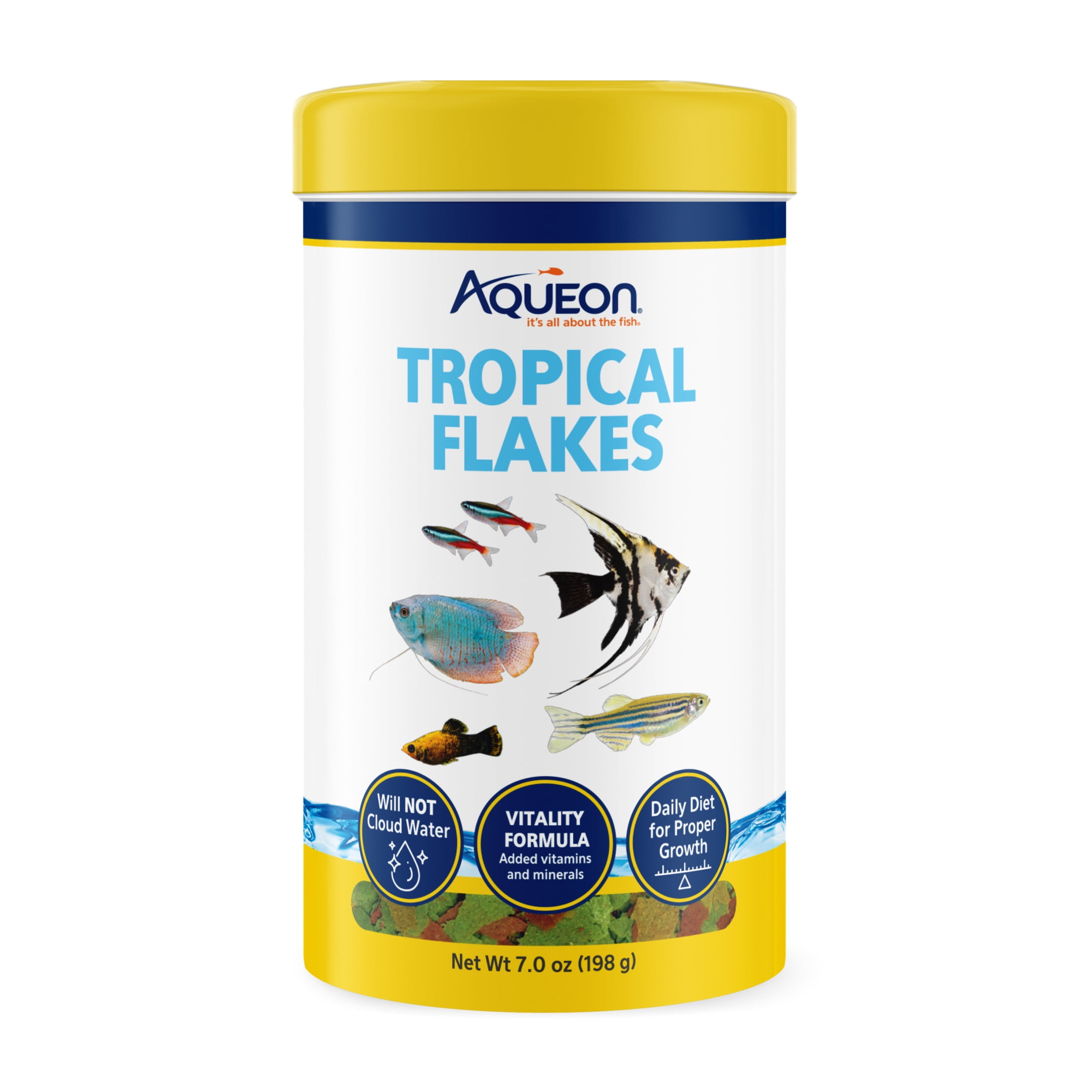 Aqueon Tropical Fish Food Flakes 7 Ounces
